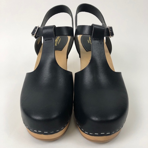 Swedish Hasbeens T-Strap Sky High Black - Picture 2 of 5